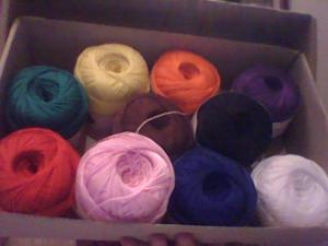Colorful crochet thread
